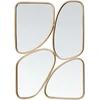 Beliani Sieninis veidrodis DIANCEY 70 cm 100 cm metalinis auksinis