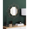 Beliani Sieninis veidrodis HILLION 60 cm metalinis auksinis