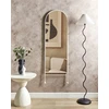 Beliani Sieninis veidrodis JARNAGES 45 cm 145 cm metalinis baltas