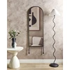 Beliani Sieninis veidrodis JARNAGES 45 cm 145 cm metalinis juodas
