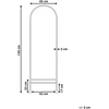 Beliani Sieninis veidrodis JARNAGES 45 cm 145 cm metalinis juodas