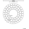 Beliani Sieninis veidrodis LABRIT 90 cm 90 cm metalinis auksinis