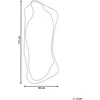 Beliani Sieninis veidrodis LAMBLORE, 58 × 171 cm, šviesiai rudas, su LED apšvietimu