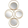 Beliani Sieninis veidrodis LESCAR 50 cm 80 cm metalinis auksinis