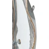 Beliani Sieninis veidrodis LINAS 51 cm 67 cm Pilkas