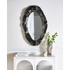 Beliani Sieninis veidrodis LOGNES 56 cm 95 cm juodas