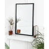 Beliani Sieninis veidrodis MORLAIX 60 cm 90 cm juodas