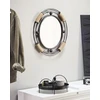 Beliani Sieninis veidrodis MOULINS 50 cm 55 cm metalinis juodas