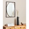 Beliani Sieninis veidrodis NIBELLE 40 cm 60 cm metalinis juodas
