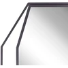 Beliani Sieninis veidrodis NIRE 60 cm 80 cm metalinis grafito spalvos