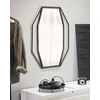 Beliani Sieninis veidrodis NIRE 60 cm 80 cm metalinis grafito spalvos
