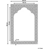 Beliani Sieninis veidrodis PALI 60 cm 90 cm metalinis auksinis
