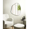 Beliani Sieninis veidrodis PUTEAUX 70 cm 92 cm metalinis juodas