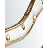Beliani Sieninis veidrodis TAWLEY 45 cm 76 cm metalinis auksinis