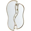 Beliani Sieninis veidrodis TAWLEY 45 cm 76 cm metalinis auksinis