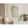 Beliani Sieninis veidrodis TAWLEY 45 cm 76 cm metalinis auksinis