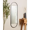 Beliani Sieninis veidrodis VALLERY 40 cm 120 cm metalinis juodas