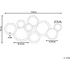 Beliani Sienų dekoracija ARGON metalinė 57 cm spalvota