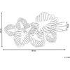 Beliani Sienų dekoracija lapo formos HOLMIUM, metalinė, 50 cm, purpurinė