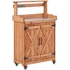 Beliani Sodininkystės stalas ALTOLIA 70 cm x 119 cm, eglės mediena, rudas