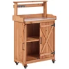 Beliani Sodininkystės stalas ALTOLIA 70 cm x 119 cm, eglės mediena, rudas