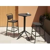 Beliani Sodo baro stalas LEGRENA 60 cm 60 cm juodas