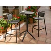 Beliani Sodo baro stalas LEGRENA 60 cm 60 cm juodas