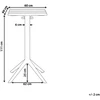 Beliani Sodo baro stalas LEMNOS 60 cm 60 cm smėlio spalvos