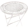 Beliani Sodo baro stalas TRIESTE 60 cm metalinis šviesiai smėlio spalvos