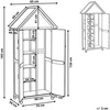 Beliani Sodo įrankių spintelė SENIGA 85 cm, 46 cm, eglės mediena, pilka
