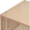 Beliani Sodo kavos staliukas OMEGANA 66 cm 66 cm technoratanas, smėlio spalvos