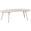 Beliani Sodo kavos staliukas PARORI 65 cm 130 cm metalinis smėlio spalvos
