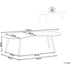 Beliani Sodo kavos staliukas PARORI 65 cm 130 cm metalinis smėlio spalvos