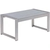 Beliani Sodo kavos staliukas SALERNO 90 cm 50 cm metalinis šviesiai pilkas