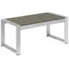 Beliani Sodo kavos staliukas SALERNO 90 cm 50 cm metalinis tamsiai pilkas