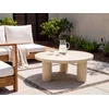 Beliani Sodo kavos staliukas VIPITENO 80 cm, metalinis, smėlio spalvos
