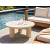 Beliani Sodo kavos staliukas VIPITENO 80 cm, metalinis, smėlio spalvos
