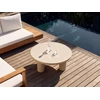 Beliani Sodo kavos staliukas VIPITENO 80 cm, metalinis, smėlio spalvos