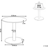 Beliani Sodo kavos staliukas VITTUONE 50 cm 50 cm metalinis smėlio spalvos