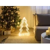 Beliani Sodo LED dekoracija AKERAN Kalėdų eglutė 60 cm sidabrinė