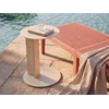 Beliani Sodo pagalbinis staliukas VANZAGO 40 cm, metalinis, smėlio spalvos