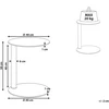 Beliani Sodo pagalbinis staliukas VENTURINA 40 cm 40 cm metalinis smėlio spalvos