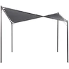 Beliani Sodo pavėsinė AVENTINE metalinė 300 cm 300 cm tamsiai pilka