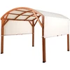 Beliani Sodo pavėsinė SCOPELLO iš kėnio medienos 303 cm 300 cm ruda / smėlio spalvos