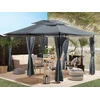 Beliani Sodo paviljonas COLOS Metal 400 cm 300 cm grafitinis