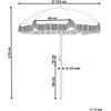 Beliani Sodo skėtis 155 cm MONDELLO oranžinis