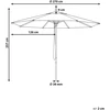 Beliani Sodo skėtis 270 cm TOSCANA žalias