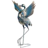 Beliani Sodo skulptūra KALIBO Flamingo Mėlyna
