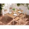 Beliani Sodo stalas 6 žmonėms CORRICELLA 180 × 90 cm, akacijos mediena, rudas