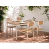 Beliani Sodo stalas 6 žmonėms CORRICELLA 180 × 90 cm, akacijos mediena, rudas